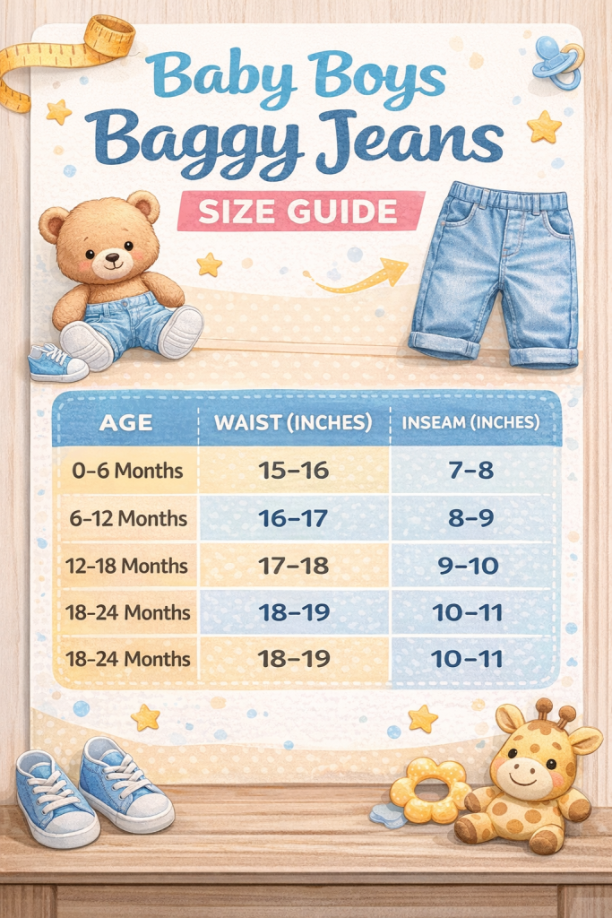 Baby Boys Baggy Jeans Size Guide