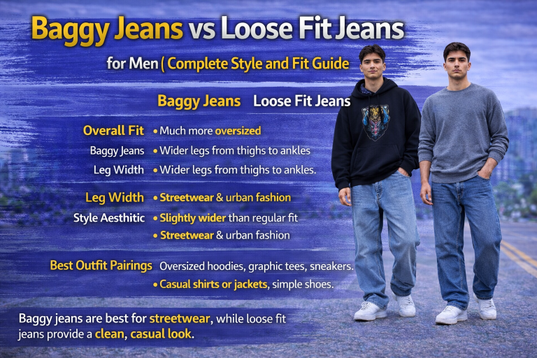 Baggy Jeans vs Loose Fit Jeans for Men