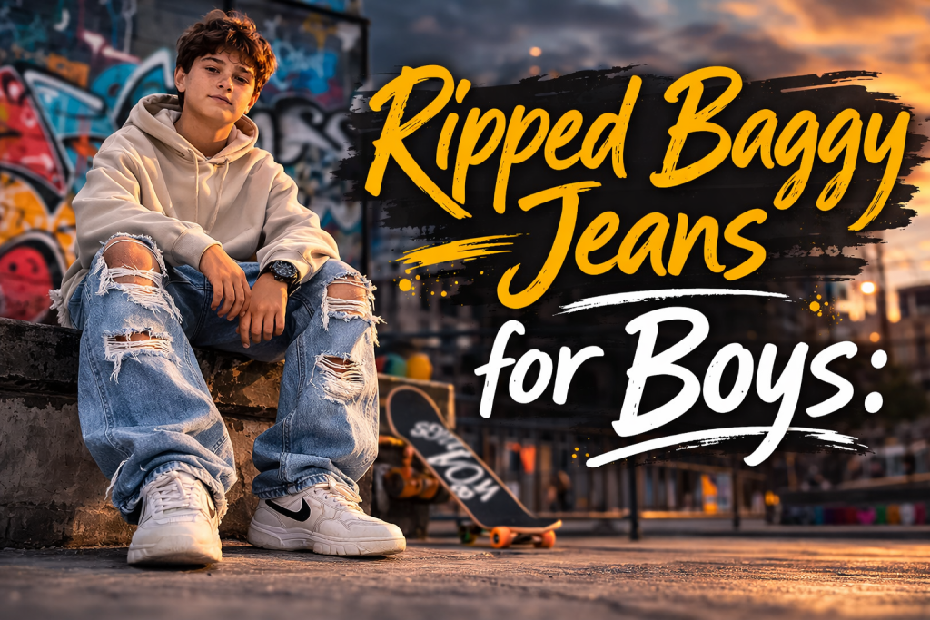 Ripped Baggy Jeans for Boys: Trendy Streetwear Style Guide