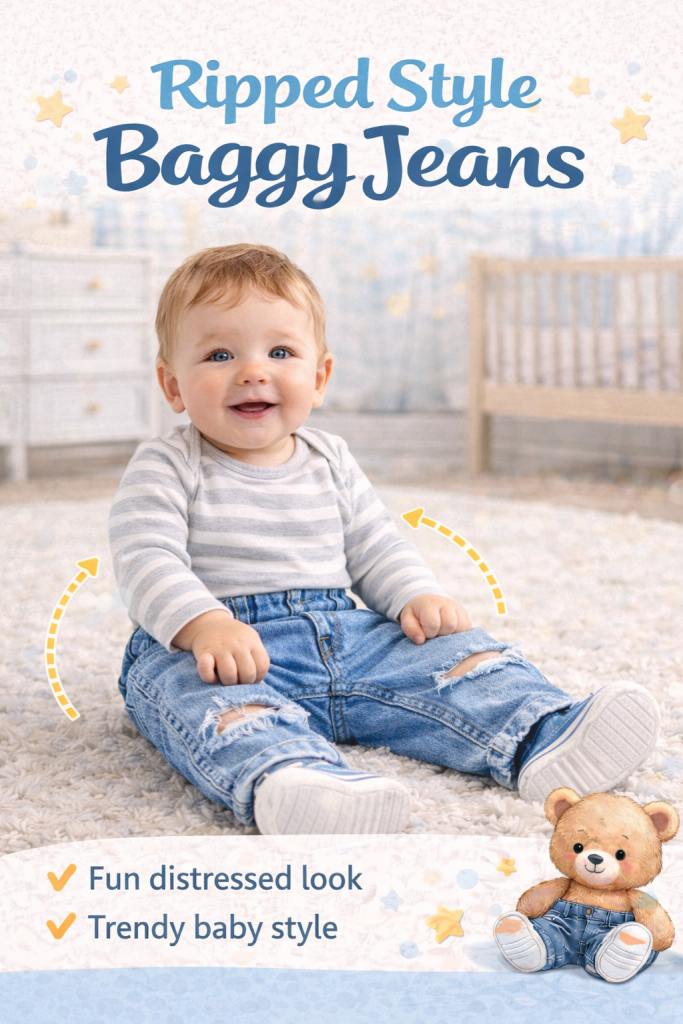 Ripped Style Baggy Jeans